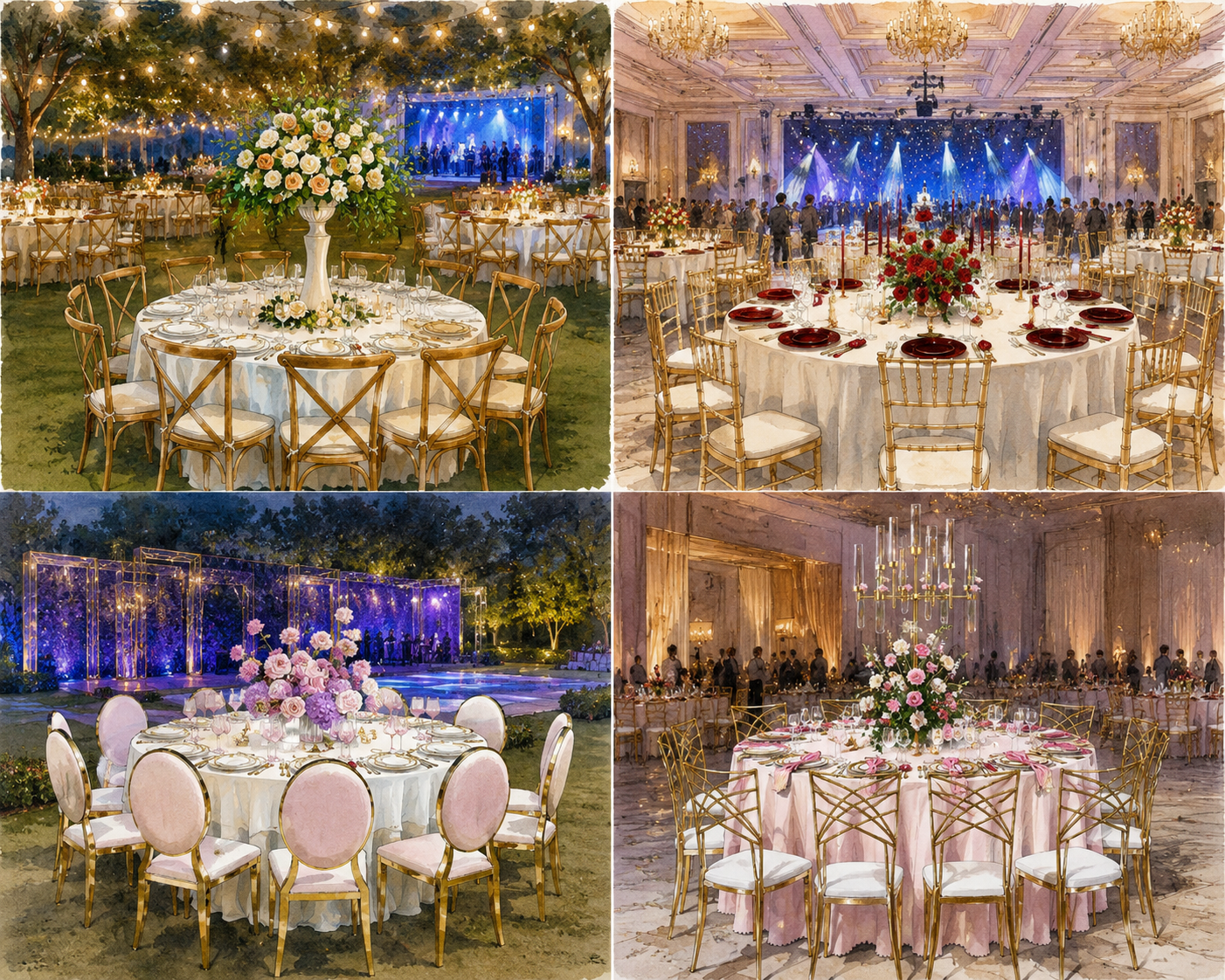 Luxury Event Seating and Dining Setup
